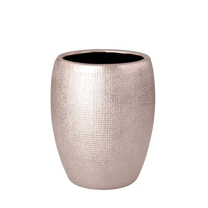 Snelle Levering Portaspazzolini Glitter in ceramica rosa ramato