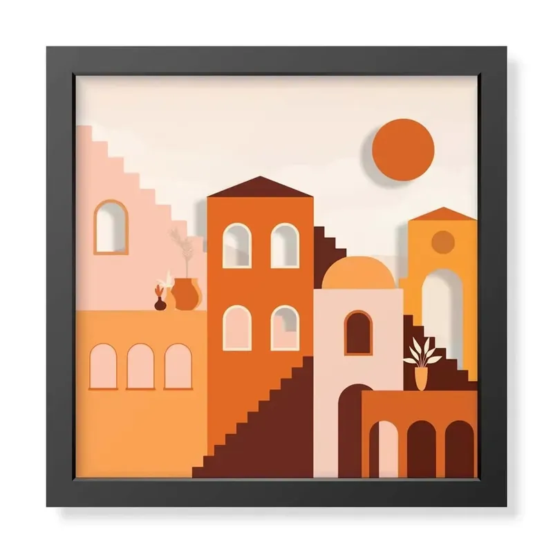 Dagaanbieding Quadro in plexi effetto 3D architecture stairs 30x30x3,5 cm