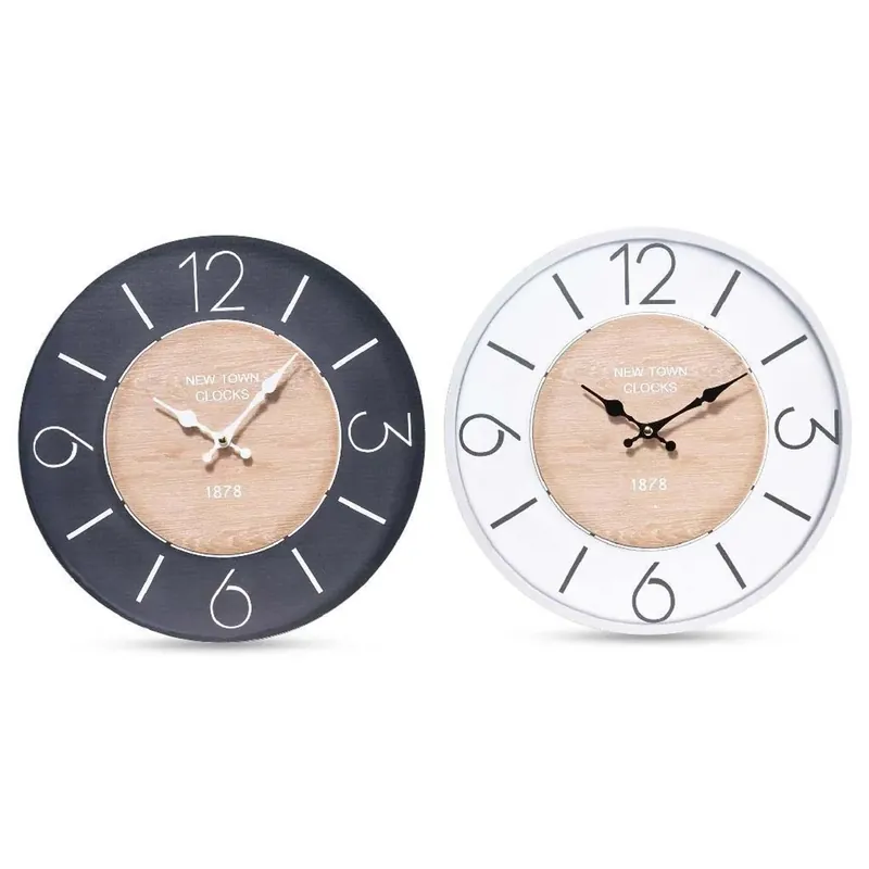 Orologio da parete in mdf Ø33 cm in confezione termoretratta Hoge Kwaliteit
