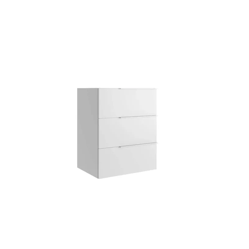 Mobile bagno base lavabo a terra 3 cassetti Caren h.75 l.60 p.46 cm bianco Op = Op