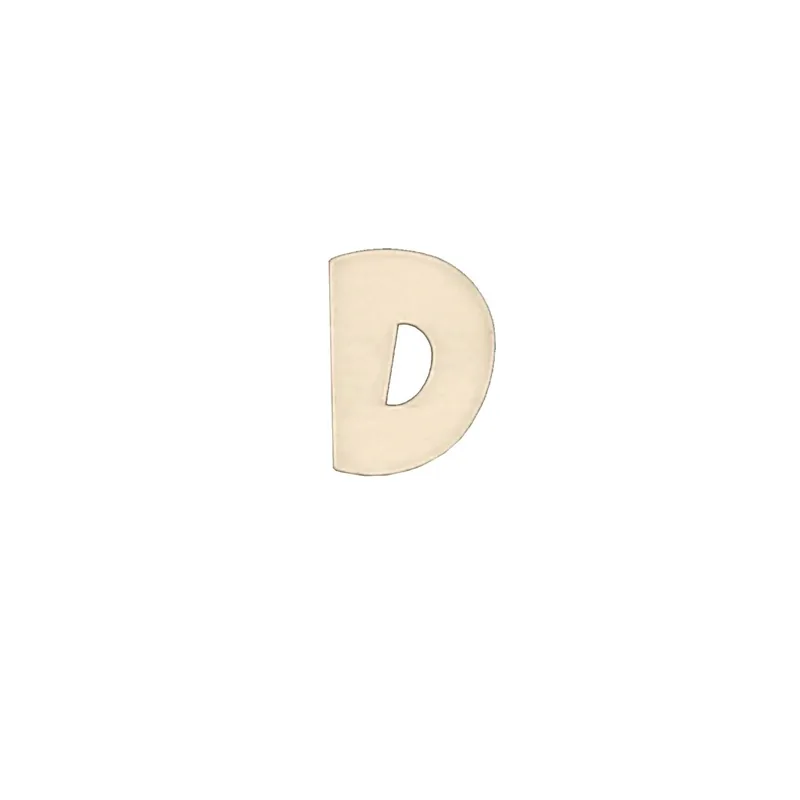 Gecertificeerd Lettera D decorativa in legno 4 cm