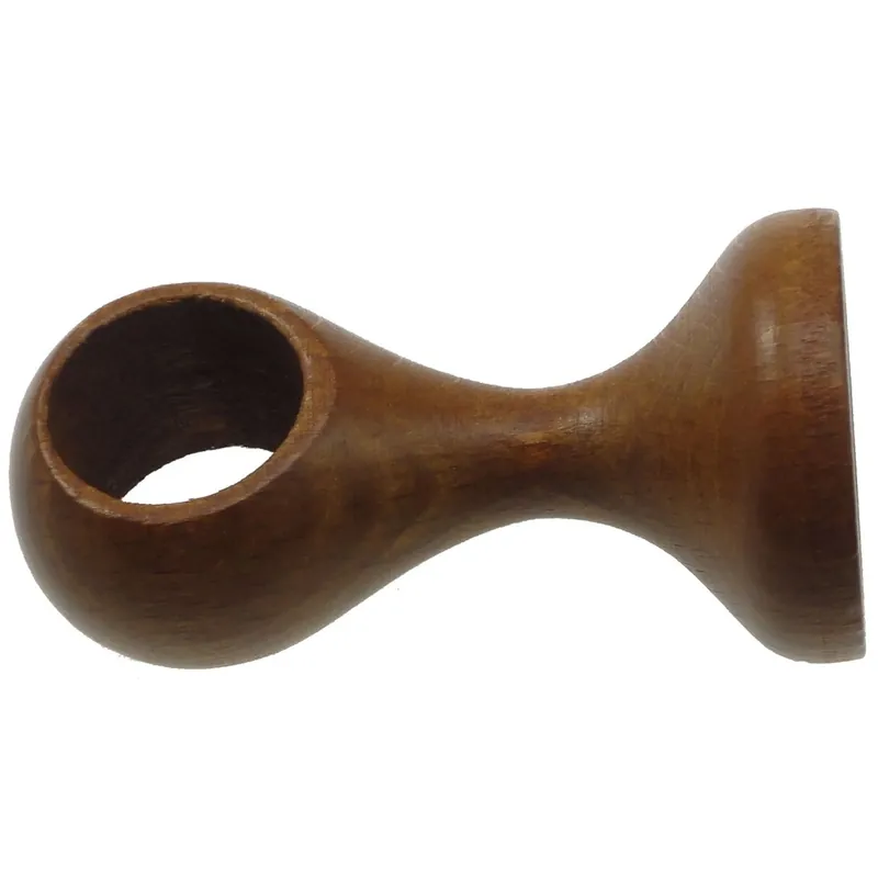 Supporto bastone tenda monoblocco chiuso ciliegio Ø 23 mm Voordeelprijs