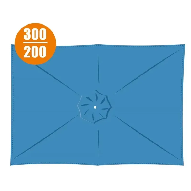 Copertura in poliestere 160gr per ombrellone rettangolare 3x2m blu grigio Veilige Betaling