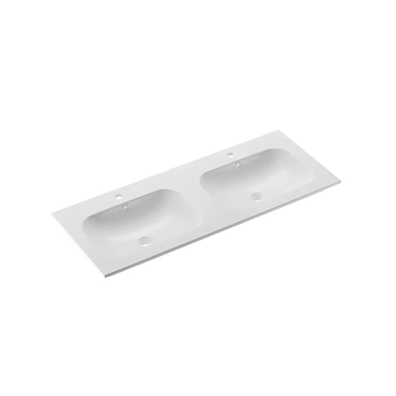 Populair Mobile bagno consolle Caren bianco lucido sx l.105,5 h.14,3 p.51,5 cm