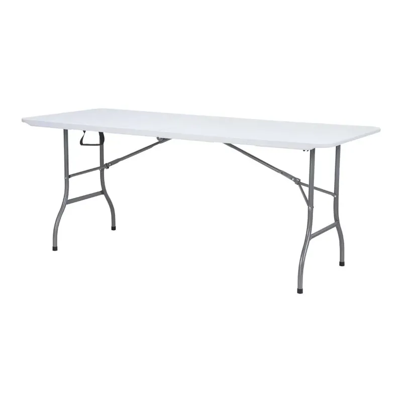 Tavolo pieghevole in plastica bianco 180x75 cm Weekendaanbieding
