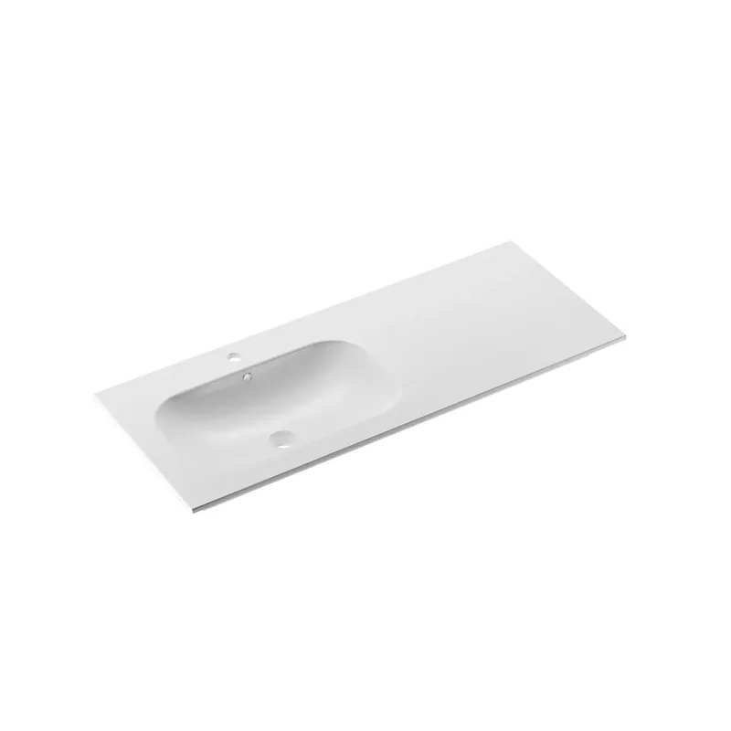Lage Kosten Mobile bagno consolle vasca Caren bianco lucido sx l.106 h.17 p.51,5 cm