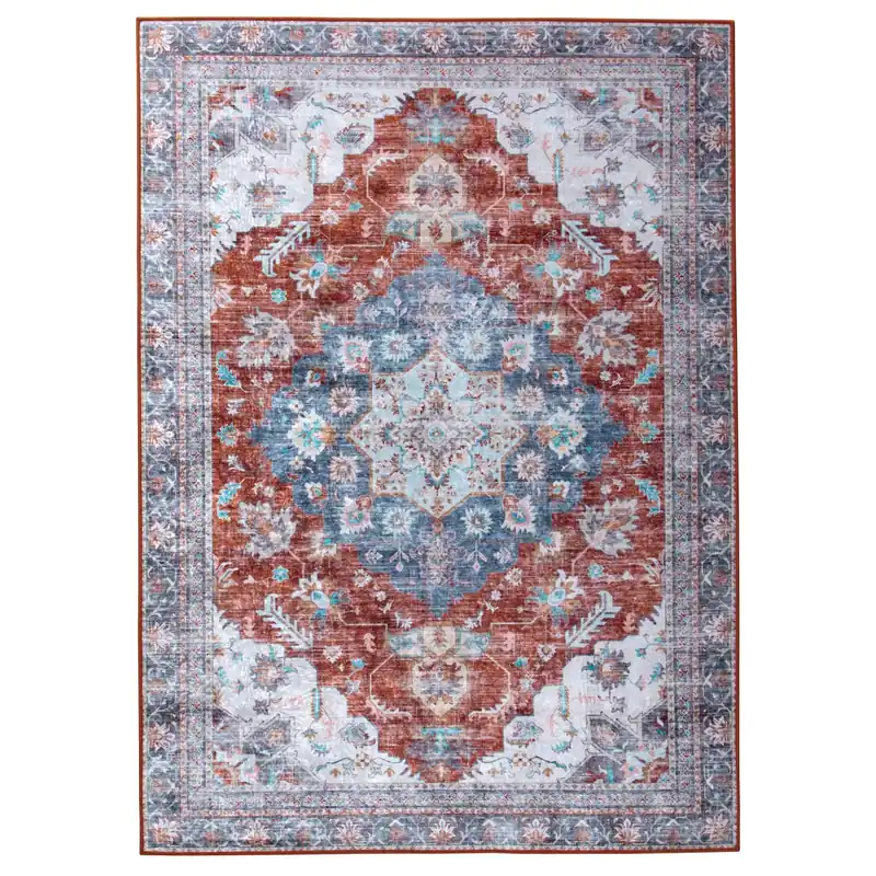 Gecertificeerd Tappeto Kashi washable d 120x170 cm rosso-blu