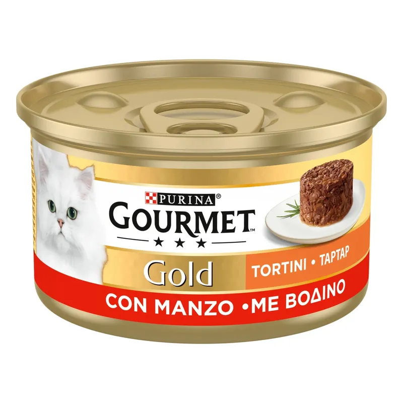 Populair Cibo per gatti tortino con manzo Gold Purina Gourmet 85 g