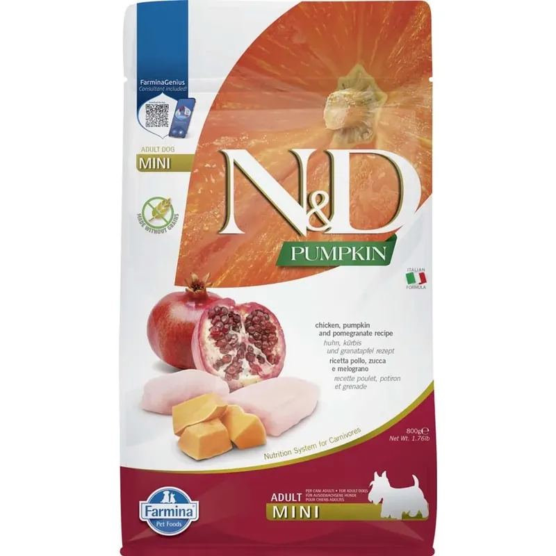 Beperkt Aanbod Crocchette per cani N&D Adult Mini pollo, melograno e zucca 2,5 kg