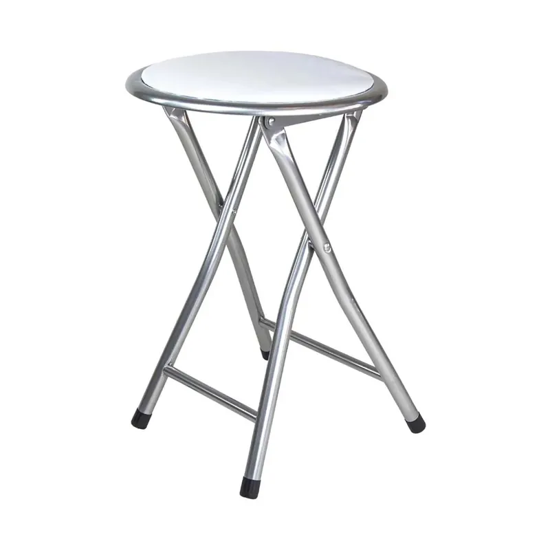 Sgabello pieghevole 30x30x45 cm bianco Premium