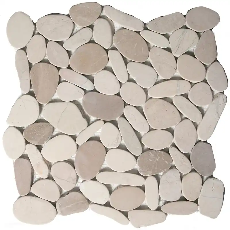 Mosaico Ciottolo piatto cm 30x30 in pietra naturale Exclusieve Aanbieding