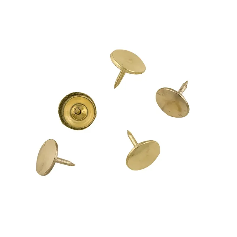 Dagaanbieding Puntina da disegno con testa ricoperta in ottone lucido 9 mm x 8 mm 100 pz