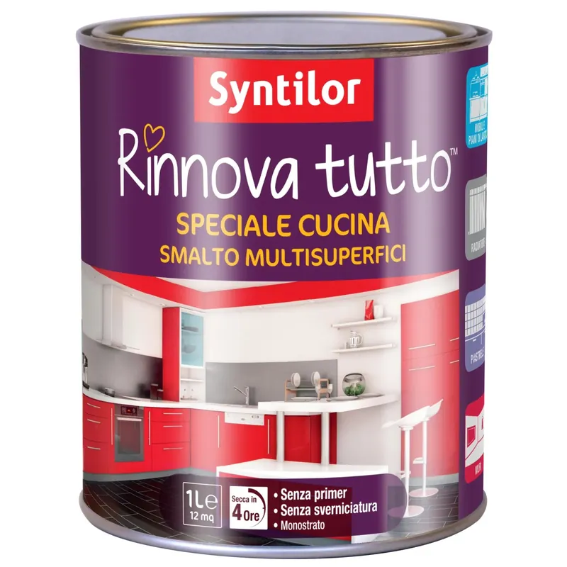 Shop Nu Syntilor Smalto all`acqua Rinnova tutto Speciale Cucina grigio macaron 1 l