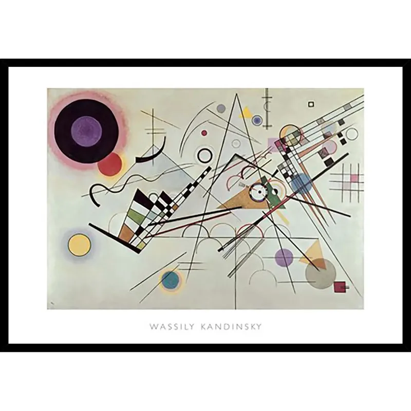 Veilige Betaling Stampa con cornice Composition number 8 nero 40x50 cm