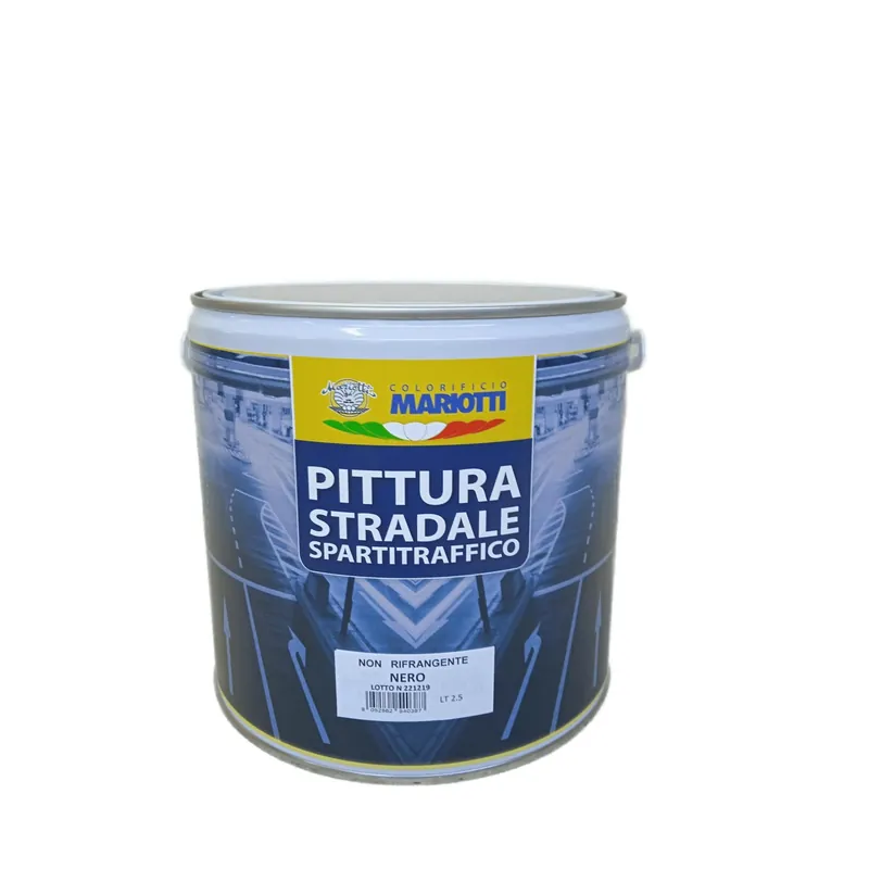 Pittura stradale spartitraffico nero 2,5 lt Gecertificeerd
