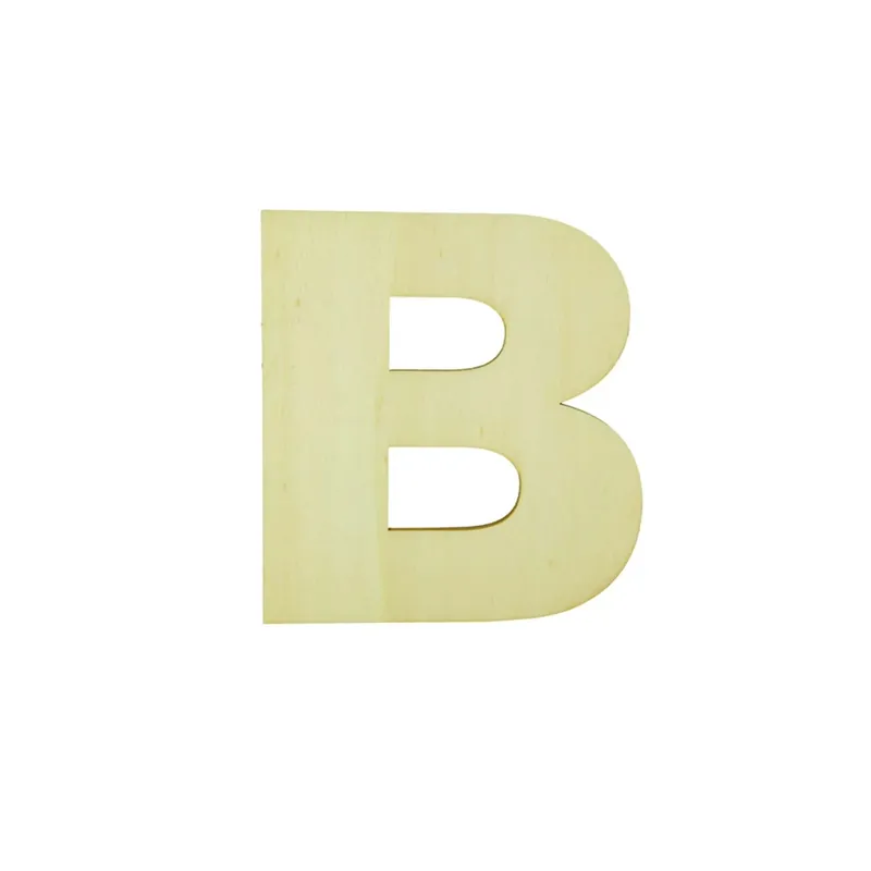 Lettera B decorativa in legno 12 cm Speciale Aanbieding
