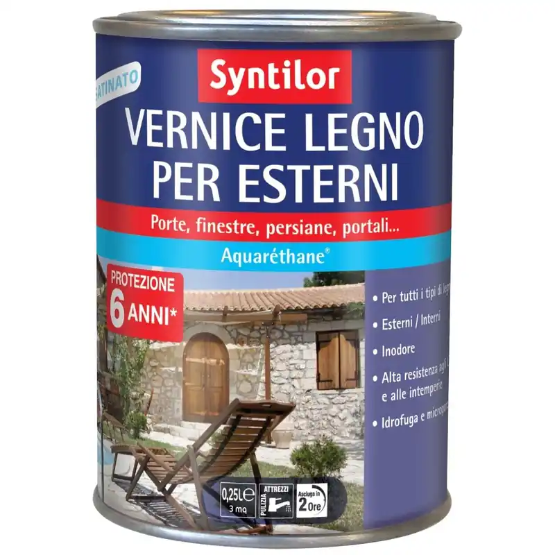 Tijdelijk Beschikbaar Vernice per legno da esterno satinato ad acqua rovere chiaro 250 ml