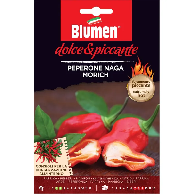 Semi Blumen Peperone Naga Morich Premium