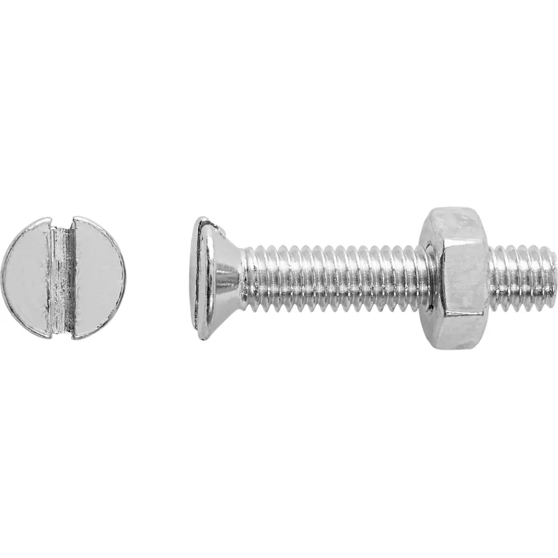 LUX-TOOLS Vite filettata LUX-TOOLS testa svasata piana a taglio M4x10 mm zincata Shop Nu