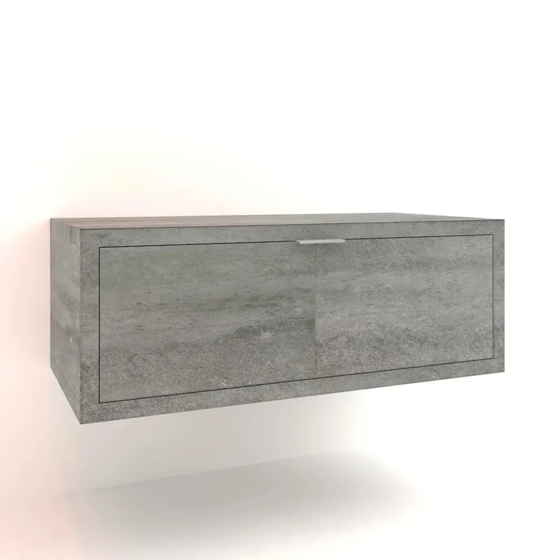 Betrouwbaar Mobile bagno base lavabo sospeso 110 cm cemento/cemento