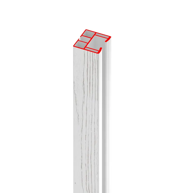 Binario di scorrimento per porta a soffietto in PVC pino bianco 180 cm Korting