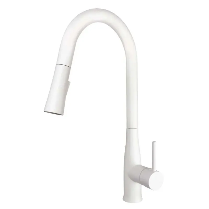 Express Levering Rubinetto da cucina con bocca estraibile 2 getti Idrostile bianco