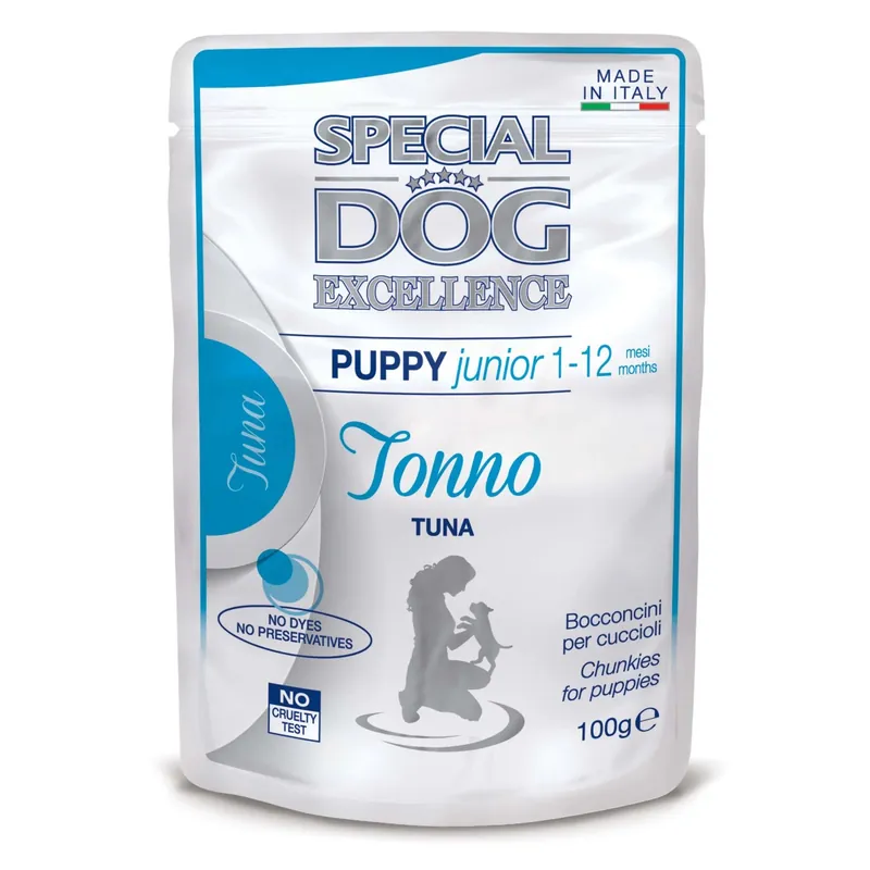 Cibo umido per cuccioli Special Monge Dog Excellence tonno busta 100 g Nu Kopen