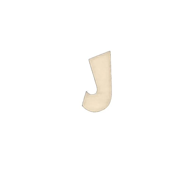 Lettera J decorativa in legno 4 cm Rechtstreeks Van De Fabrikant