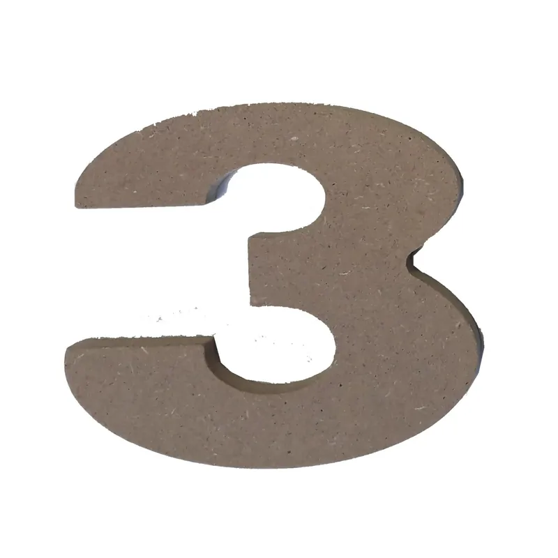 Meest Verkocht Numero 3 h12 cm in MDF
