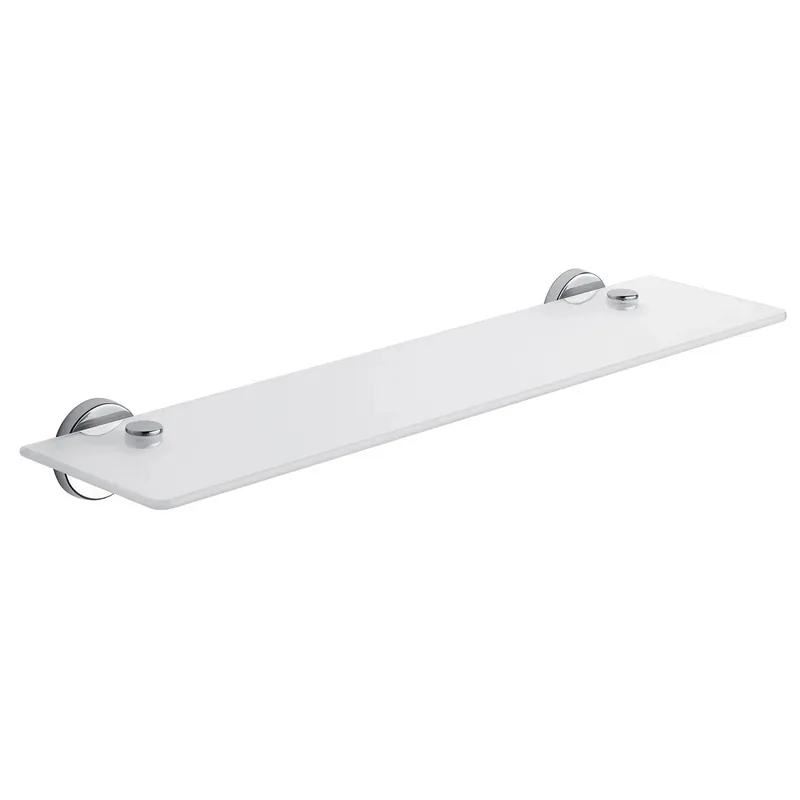 Mensola bagno Felce in acciaio cromo 52 cm Op = Op