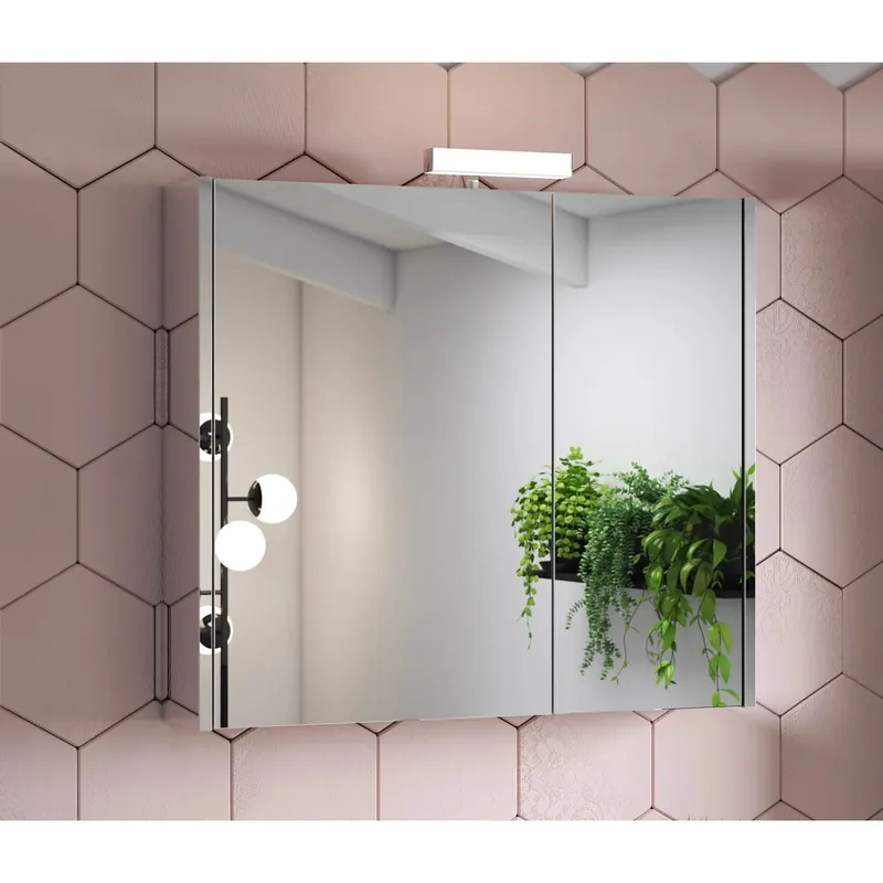 Specchio contenitore bagno 2 ante Akira 80x70x15,5 cm Dagaanbieding