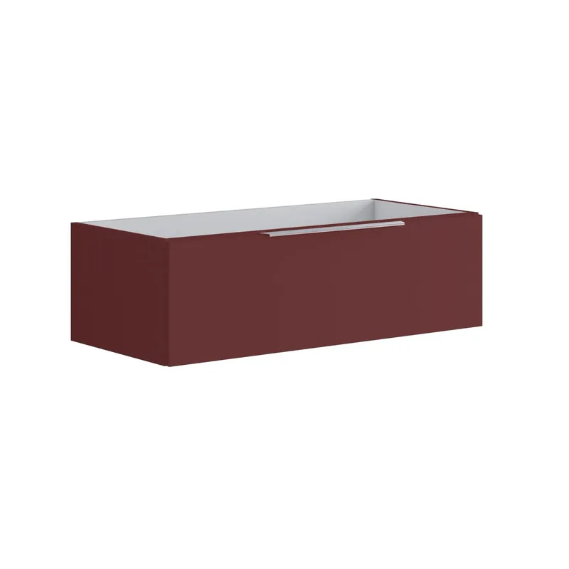 Premium Mobile bagno cassettiera sospesa Bali 99,5x30x45,5 cm rosso opaco laccato