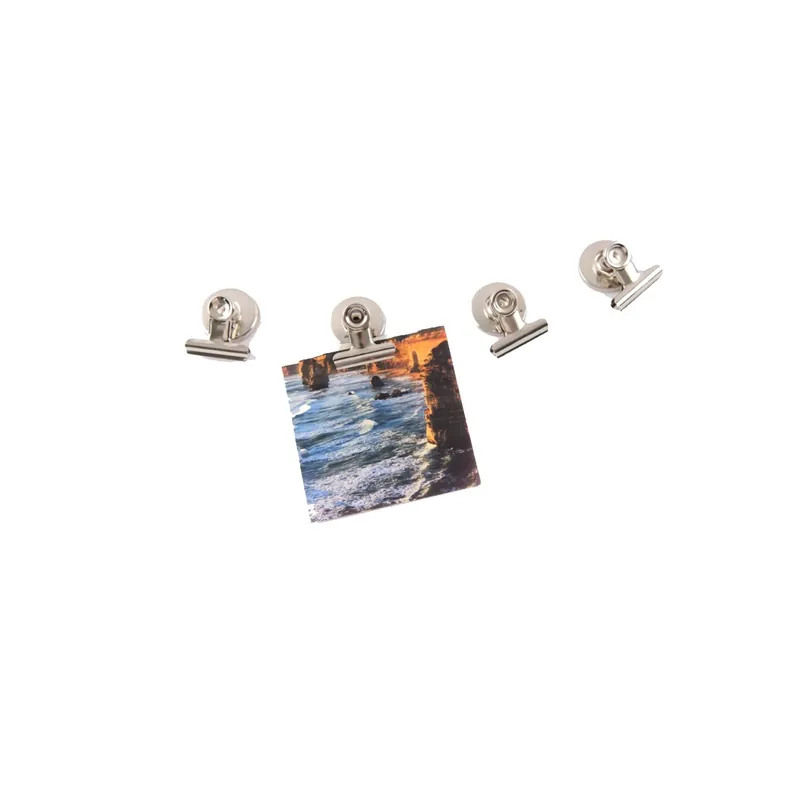 Clip magnetica in metallo 3x4 cm set 4 pz colore silver Rechtstreeks Van De Fabrikant
