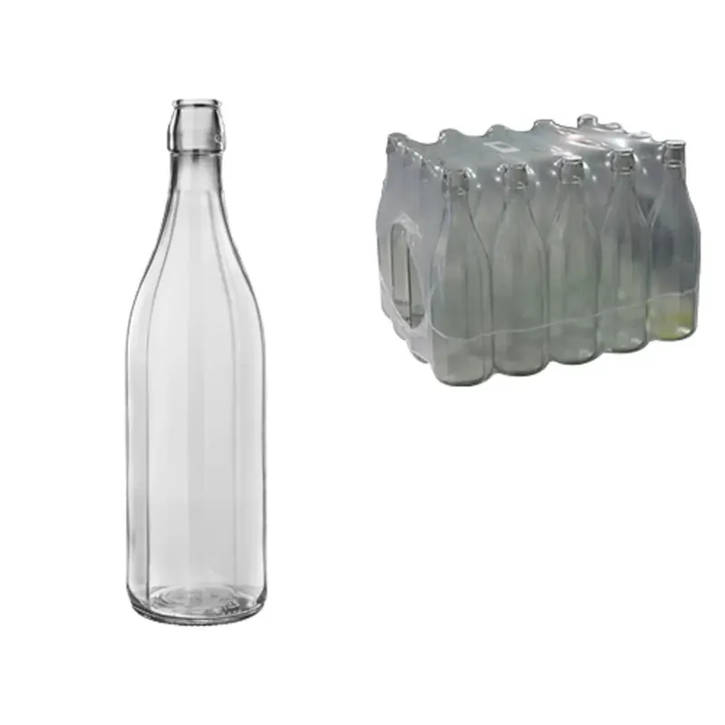 Nieuw Bottiglie di vetro costolata da 1 l cf 20 pezzi