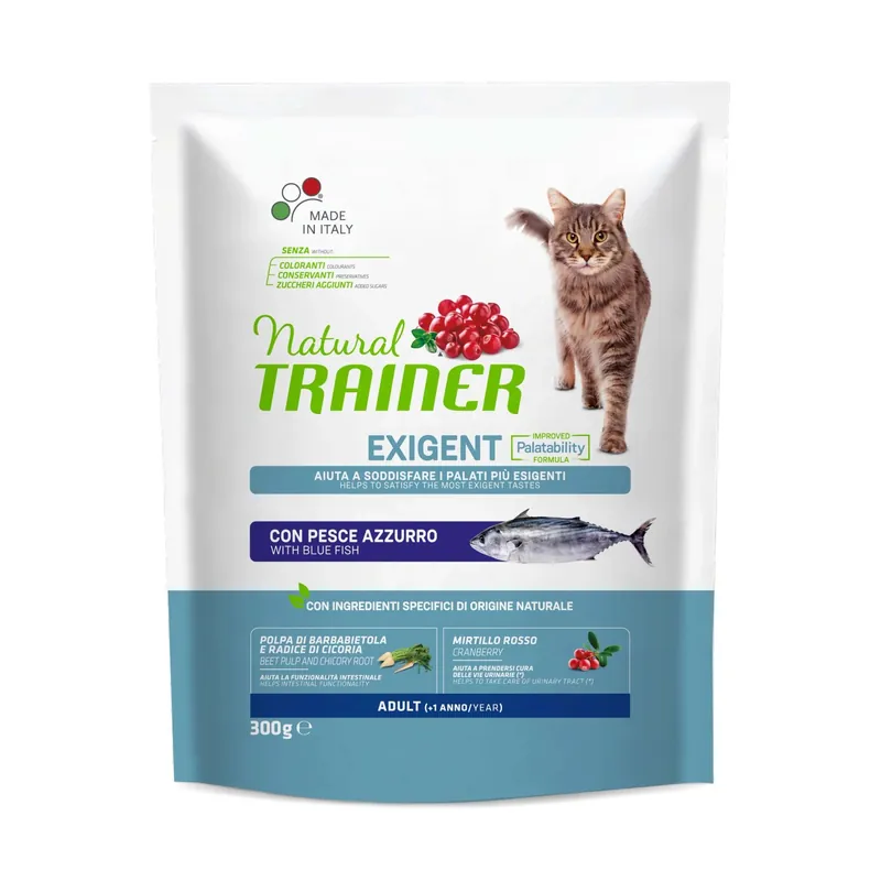 Uitverkoop Cibo secco per gatti Natural Trainer cat exigent pesce azzurro 0,3 kg