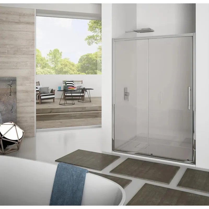 Scorrevole in linea doccia New Plus 117-121 cm trasparente Favoriet