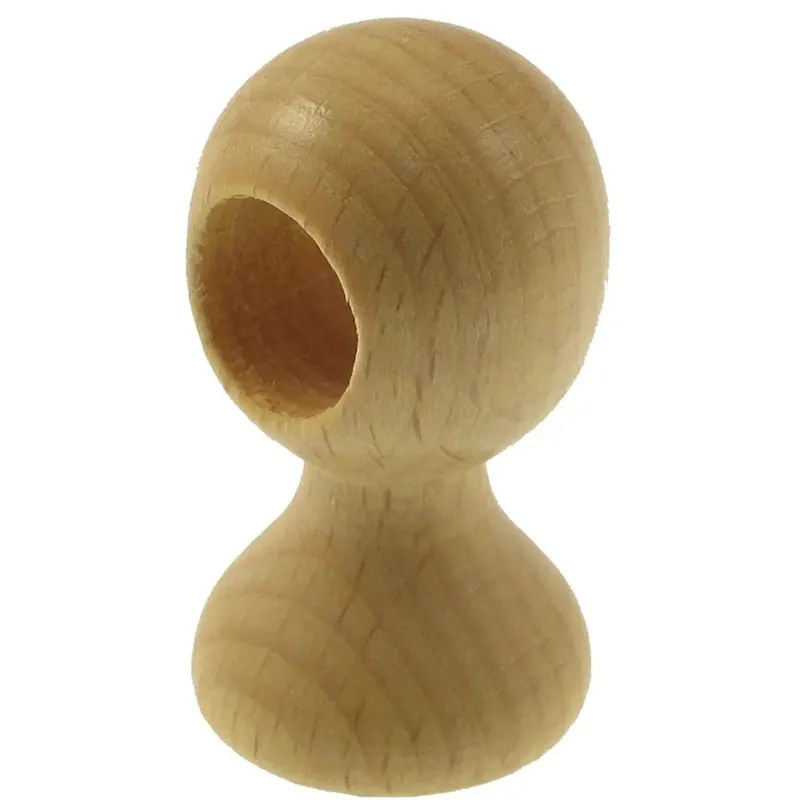 Supporto bastone tenda a parete Ø 1,1 x L 3,7 cm naturale 2 pz Uitverkoop