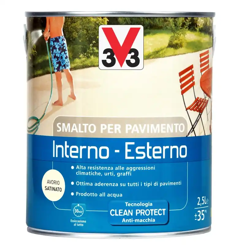 Betaalbaar Smalto per Pavimenti Interno/Esterno all`acqua Avorio 2,5 l