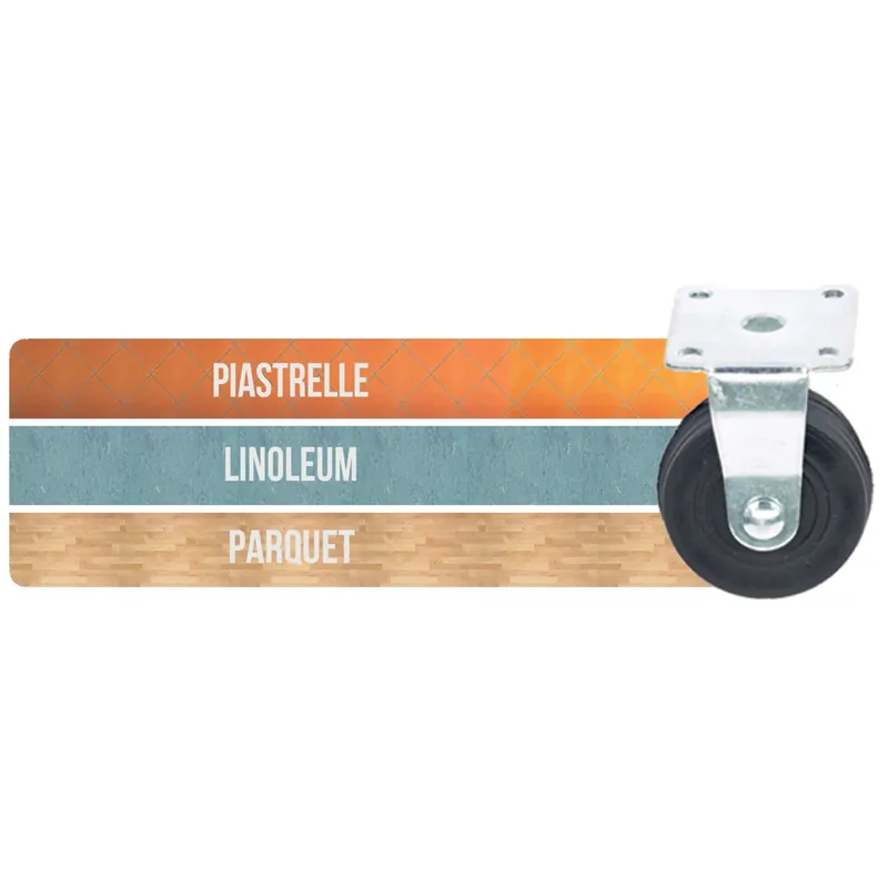Ruota per mobili leggeri con piastra media fissa 58 x 43 x 43 mm Laatste Versie