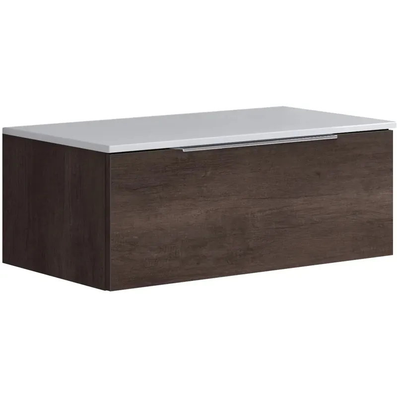 Mobile bagno cassettiera Bali con 1 cassetto 80x30x45,5 cm rovere scuro Betrouwbaar