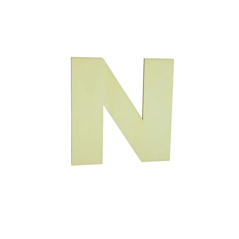 Weekendaanbieding Lettera N decorativa in legno 12 cm