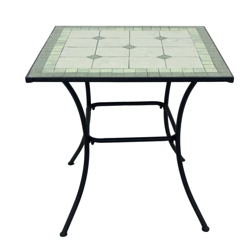 Beperkt Aanbod Tavolo da giardino Emerald Design in metallo mosaico 80x80 cm