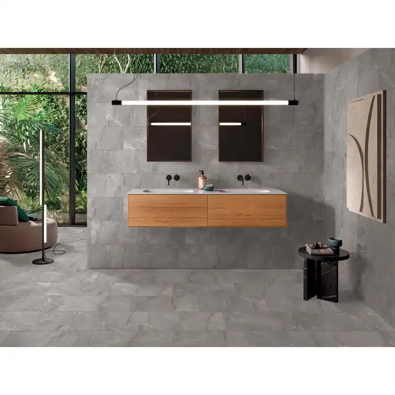 Piastrella in gres porcellanato Charisma effetto marmo grigio 60x30 cm 1,8 m² Hoge Kwaliteit