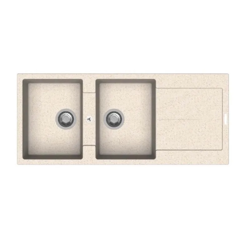 Beperkt Aanbod Lavello da incasso in quarzo 2 vasche 116x50 cm avena