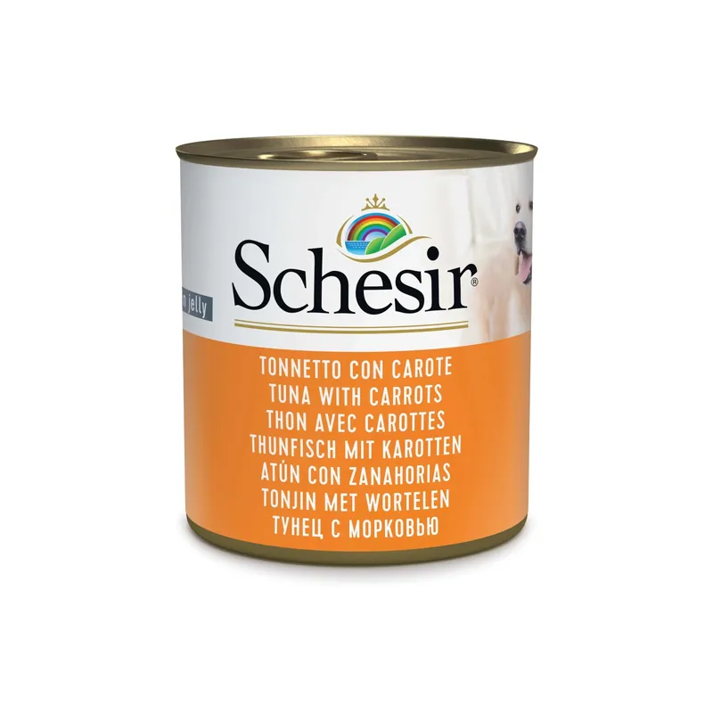Shop Nu Cibo umido per cani Schesir Tonnetto con carote lattina 285 g
