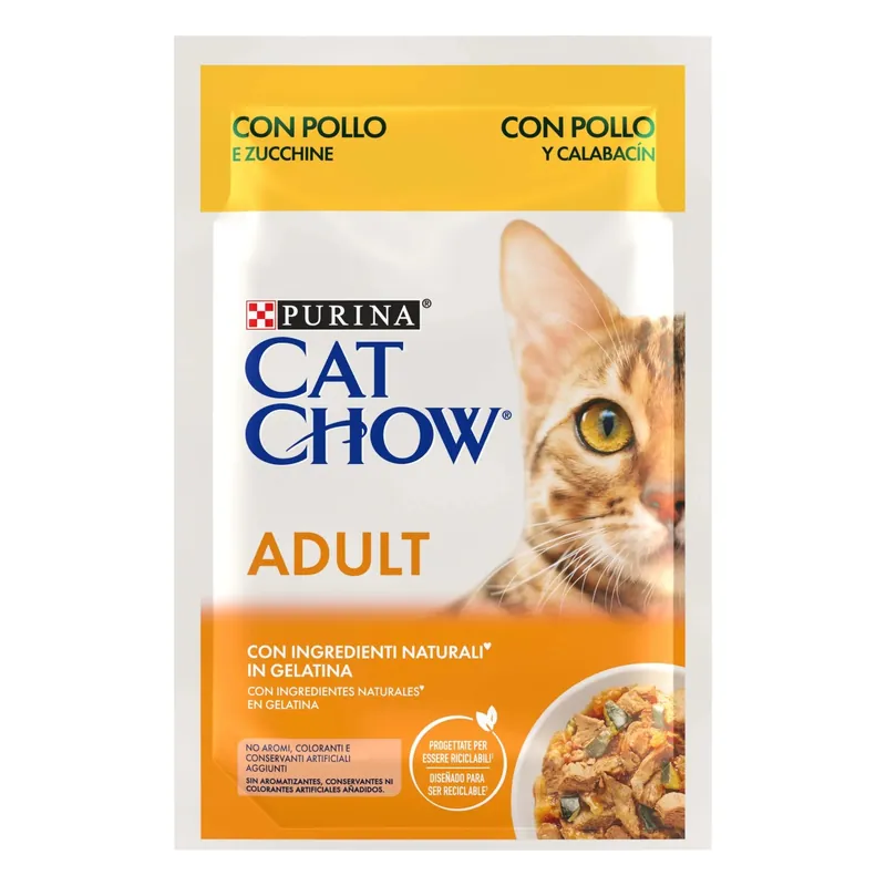 Cibo umido per gatti Purina Cat Chow con pollo e zucchine busta 85 g Laatste Kans