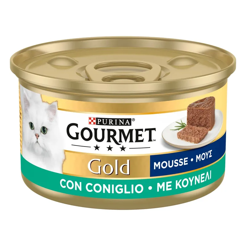 Cibo per gatti mousse con coniglio Gold Purina Gourmet 85 g Meest Verkocht
