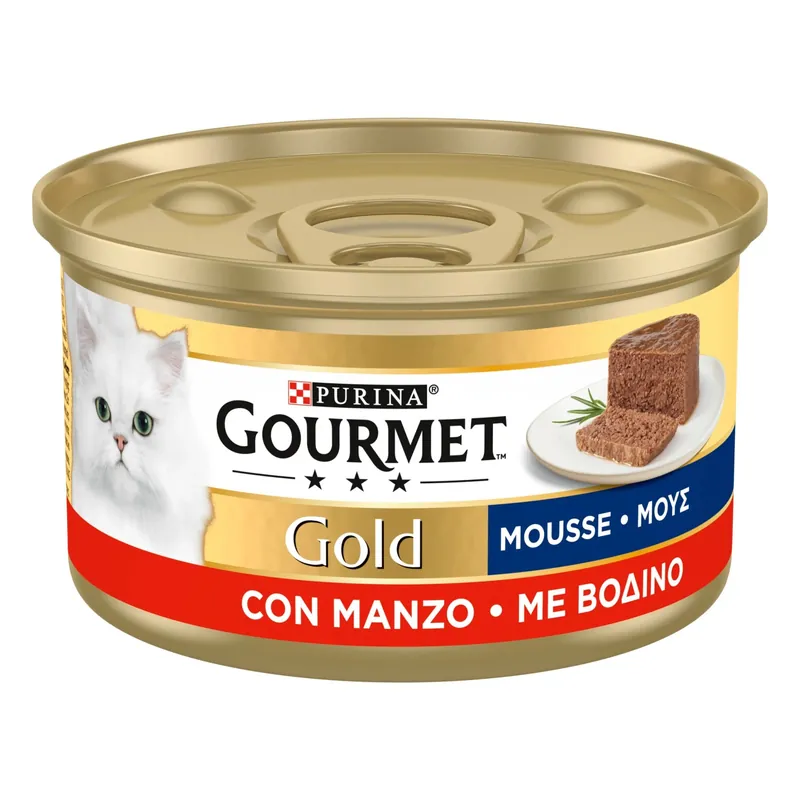 Cibo per gatti mousse con manzo Gold Purina Gourmet 85 g Exclusieve Aanbieding