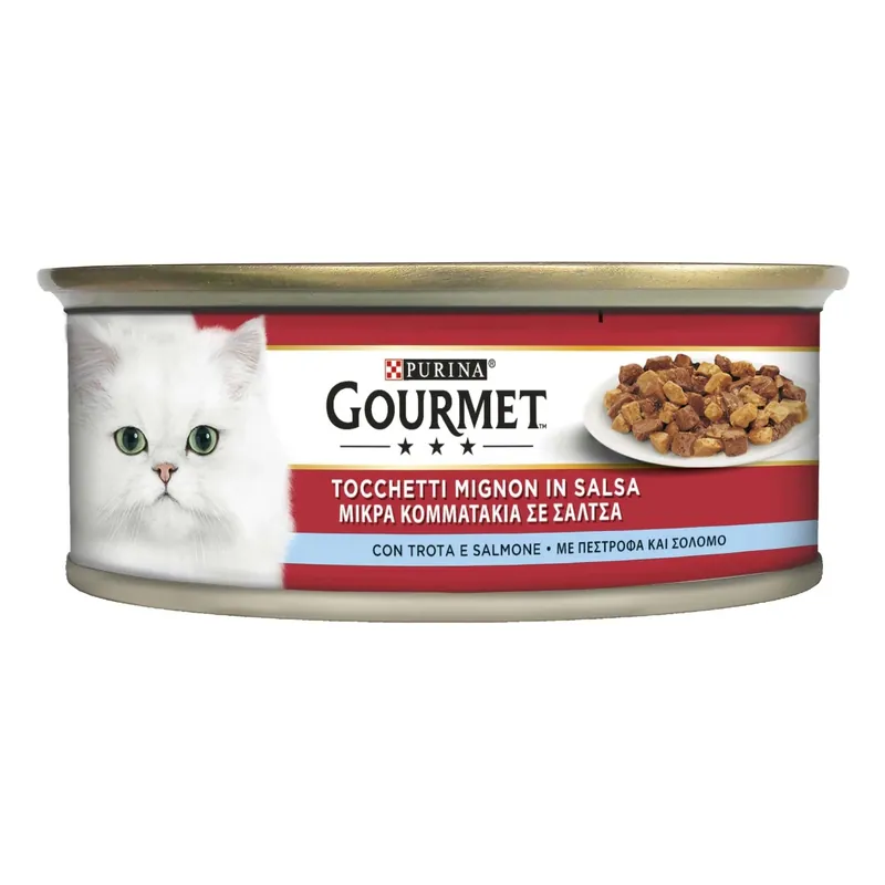 Cibo umido per gatti Purina Gourmet con salmone e trota 195 g Speciale Aanbieding