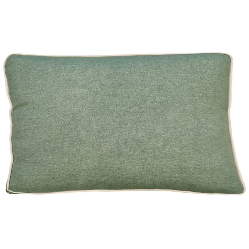 Cuscino con fascia e doppio piping verde 30x50 cm Meest Verkocht